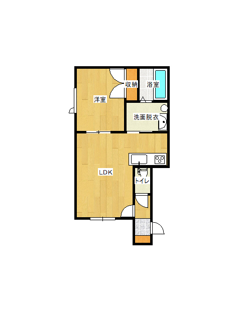 【閑静な住宅街の末広東エリア♫環状線へすぐに出られる好立地(^O^)】1LDK・エアコン付き◎集合玄関で冬期間も安心♫ 2枚目画像